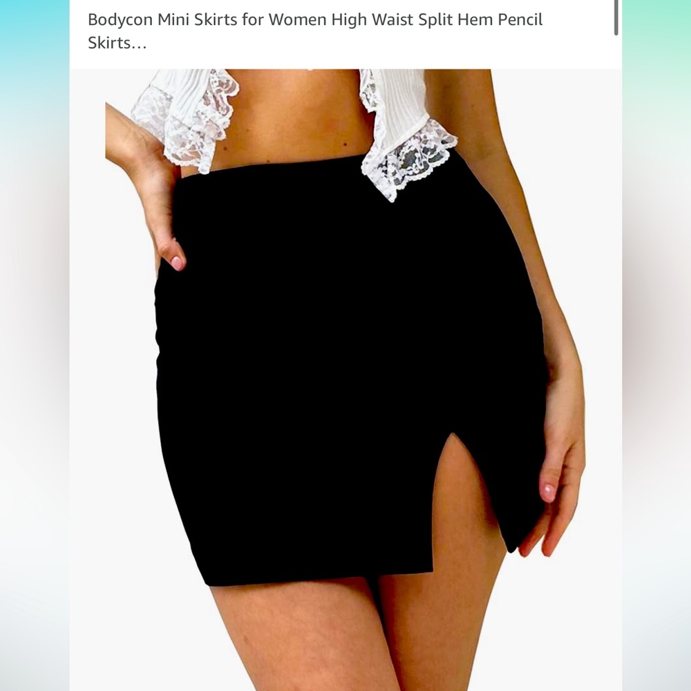 Mini Skirt with Slit